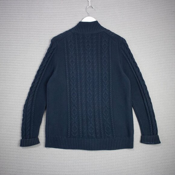 2000's L.L. Bean Cable Knit Zip Up Cardigan - Picture 2 of 8